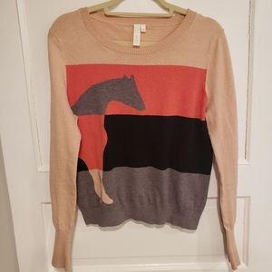 Anthropologie SI-IAE Horse Sweater sz Large